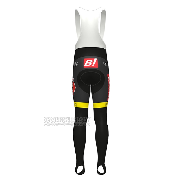 2022 Cycling Jersey Bingoal WB Yellow Long Sleeve and Bib Short
